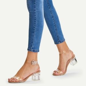 Top Moda Translucent Sandal heels